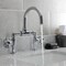Kingston Brass Industrial Style Whl Handle Bridge Bathroom Faucet W/Pop-Up Drain, Chrm KS2171RX - alternate 2